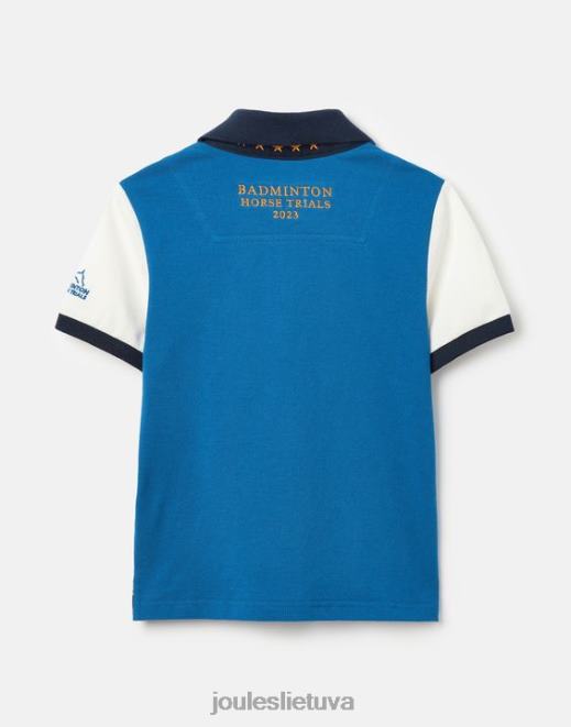mėlyna vaikiški unisex badmintono polo marškinėliai 2-12 metų berniukai drabužiai Joules N8VVH345
