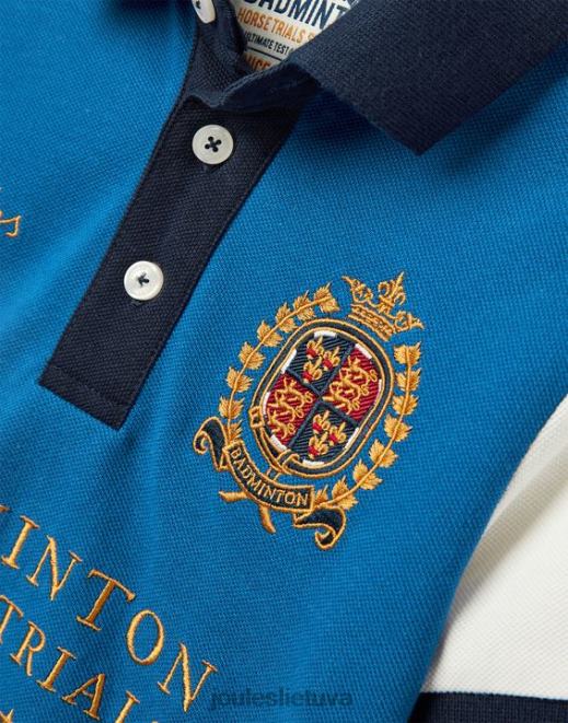 mėlyna vaikiški unisex badmintono polo marškinėliai 2-12 metų berniukai drabužiai Joules N8VVH345