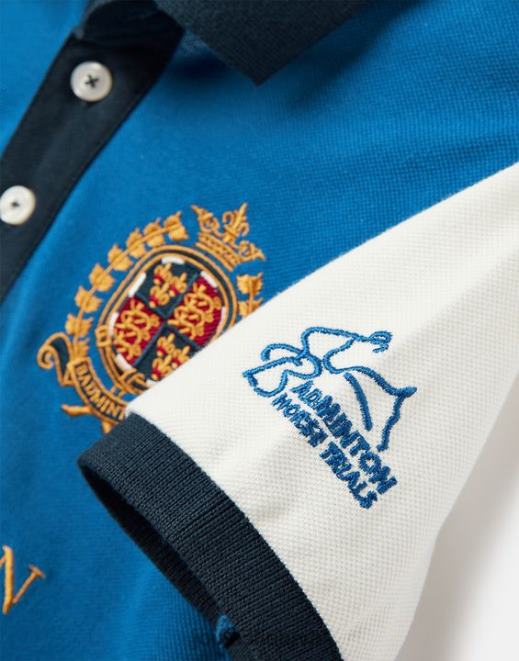 mėlyna vaikiški unisex badmintono polo marškinėliai 2-12 metų berniukai drabužiai Joules N8VVH345