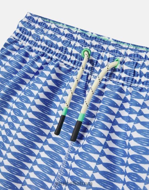 mėlyna žuvis okeanu marginti maudymosi šortai 2-12m kūdikiai drabužiai Joules N8VVH356