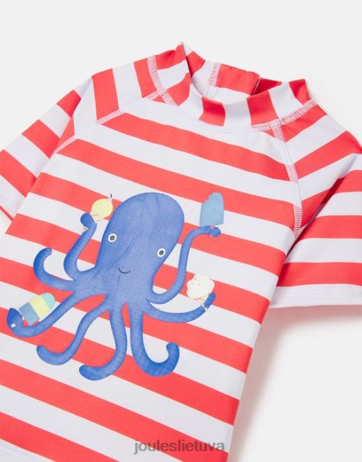 oranžinė aštuonkojo juostelė naro rinkinys artwork rash vest komplektas 0-3 metai kūdikiai drabužiai Joules N8VVH434