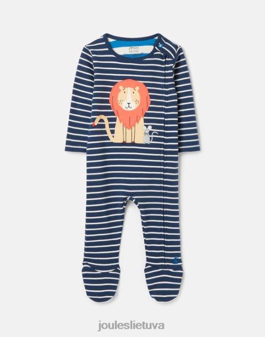 laivyno liūtas zippy ekologiškai išaugintos medvilnės onesie 0-9 mėn kūdikiai priedai Joules N8VVH430
