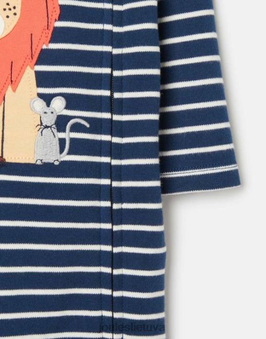 laivyno liūtas zippy ekologiškai išaugintos medvilnės onesie 0-9 mėn kūdikiai priedai Joules N8VVH430