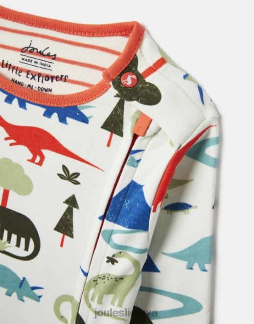 dino zippy ekologiškai išaugintos medvilnės onesie 0-9 mėn kūdikiai drabužiai Joules N8VVH429