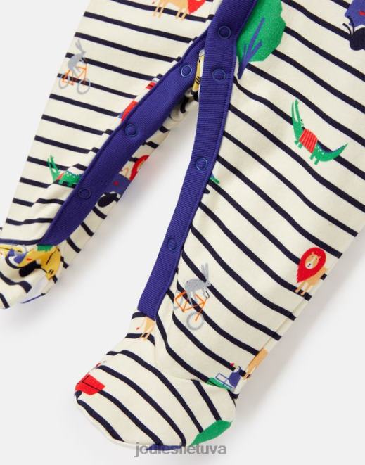 mėlynų juostelių safaris razamataz ekologiškai užauginta medvilnė marginta onesie 0-9 mėn kūdikiai drabužiai Joules N8VVH433