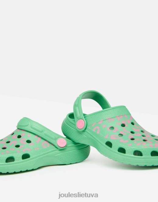 žalias rožinis leopardas poole slydimas ant klumpių mergaites avalynė Joules N8VVH325