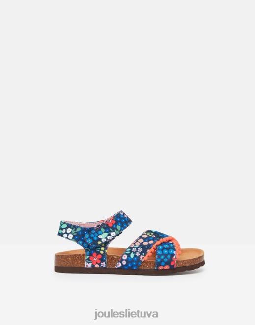 mėlynas brangakmenis tessie kelių dirželių velcro sandalai mergaites avalynė Joules N8VVH332