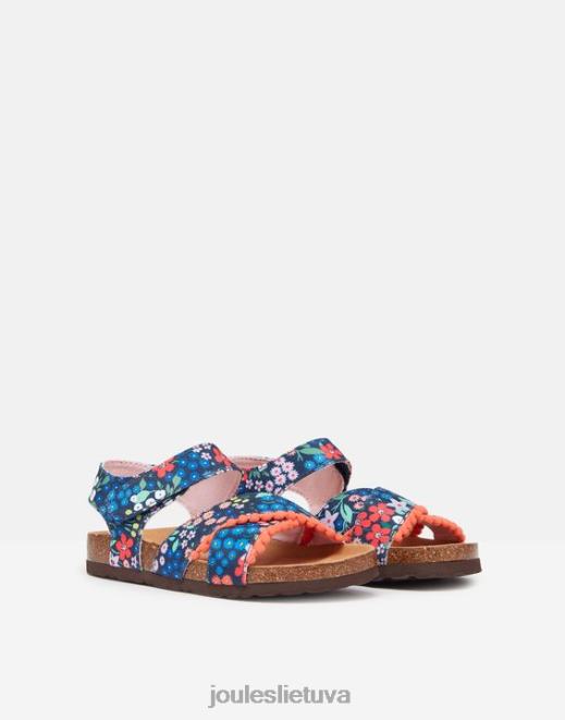 mėlynas brangakmenis tessie kelių dirželių velcro sandalai mergaites avalynė Joules N8VVH332