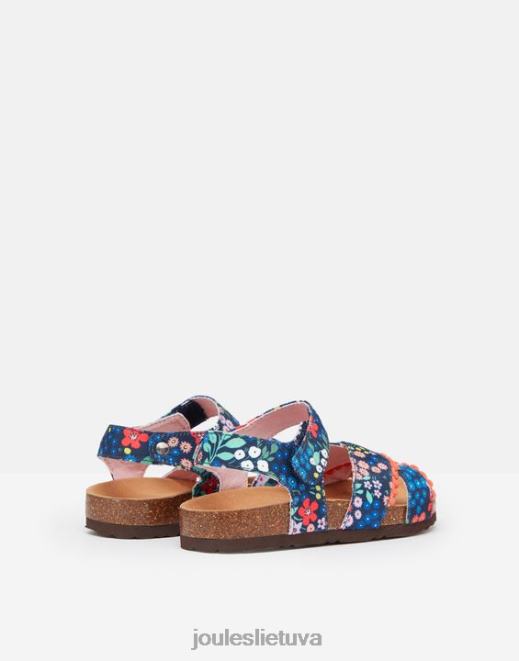 mėlynas brangakmenis tessie kelių dirželių velcro sandalai mergaites avalynė Joules N8VVH332
