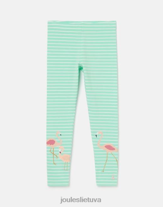 Aqua stripe flamingo deedee margintos antblauzdžiai 2-12 metų mergaites drabužiai Joules N8VVH266