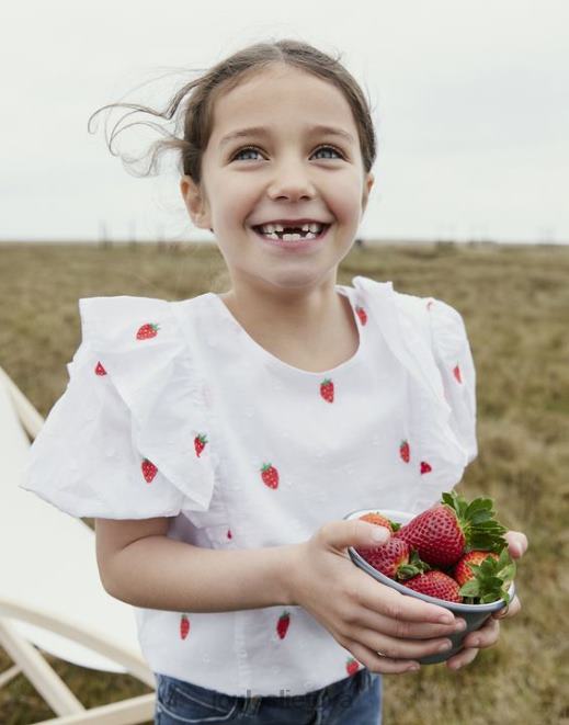 braškių dėmė Lauren austas kevalų viršus mergaites drabužiai Joules N8VVH318