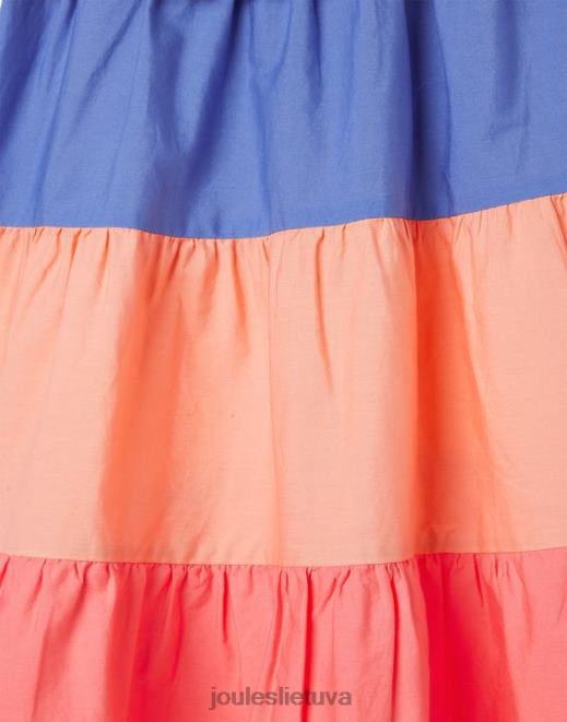 spalvų blokas theadora trapecinė suknelė 5-12m mergaites drabužiai Joules N8VVH314