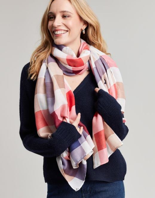 bee multi gingham upės lengvas austas margintas šalikas moterys priedai Joules N8VVH160