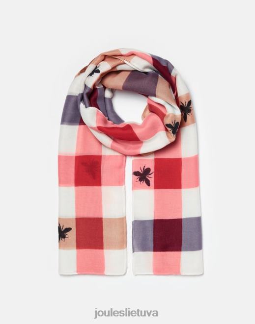 bee multi gingham upės lengvas austas margintas šalikas moterys priedai Joules N8VVH160