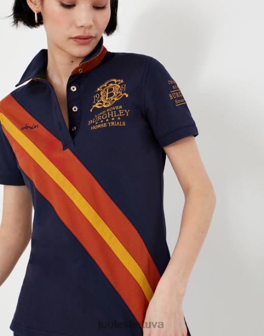 prancūzų laivynas burghley polo marškinėliai 2022 m moterys drabužiai Joules N8VVH135