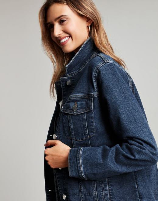 indigo arkley atpalaiduota džinsinė striukė moterys drabužiai Joules N8VVH57