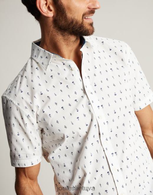 baltas lloyd classic fit marškinėliai marginti vyrų drabužiai Joules N8VVH238