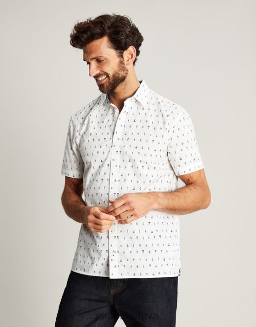 baltas lloyd classic fit marškinėliai marginti vyrų drabužiai Joules N8VVH238