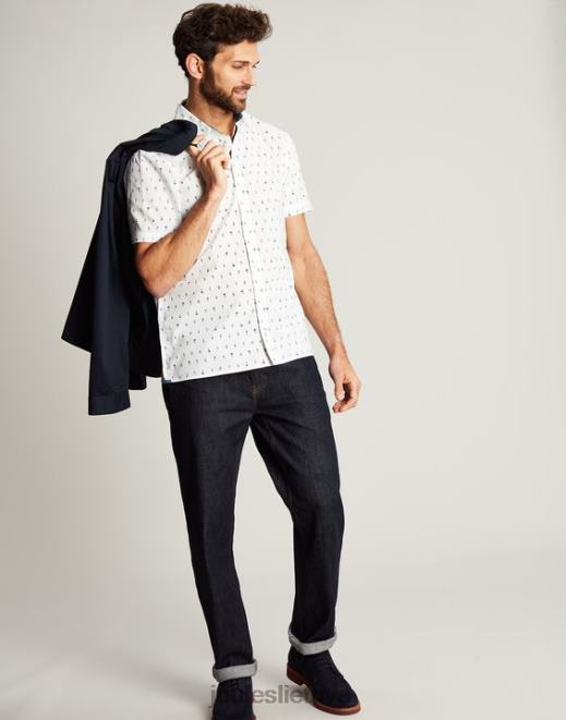 baltas lloyd classic fit marškinėliai marginti vyrų drabužiai Joules N8VVH238