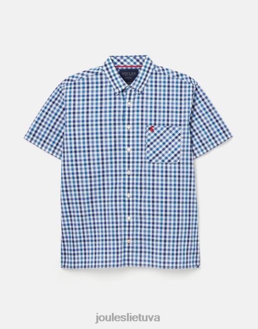 mėlynas ginghamas Wilson Classic Fit check marškinėliai vyrų drabužiai Joules N8VVH242