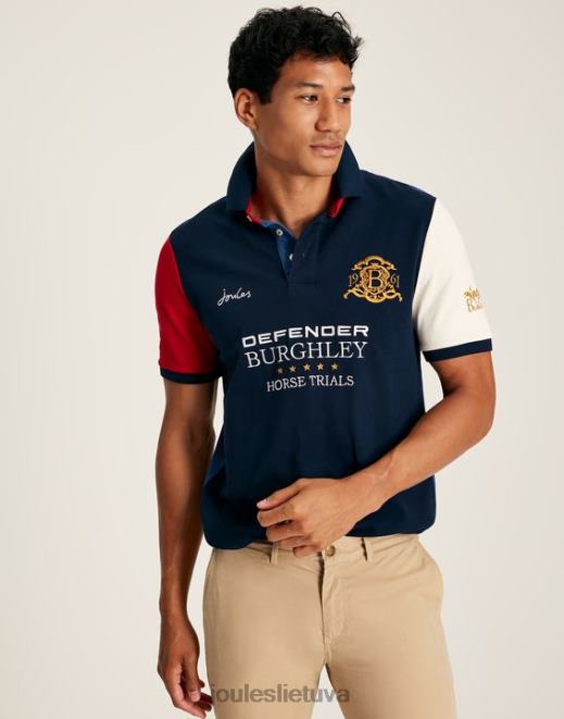 prancūzų laivynas burghley polo marškinėliai trumpomis rankovėmis vyrų drabužiai Joules N8VVH222